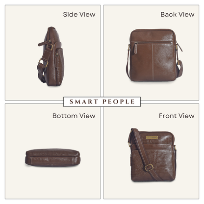 Voyager - Brushwood Leather Crossbody Bag
