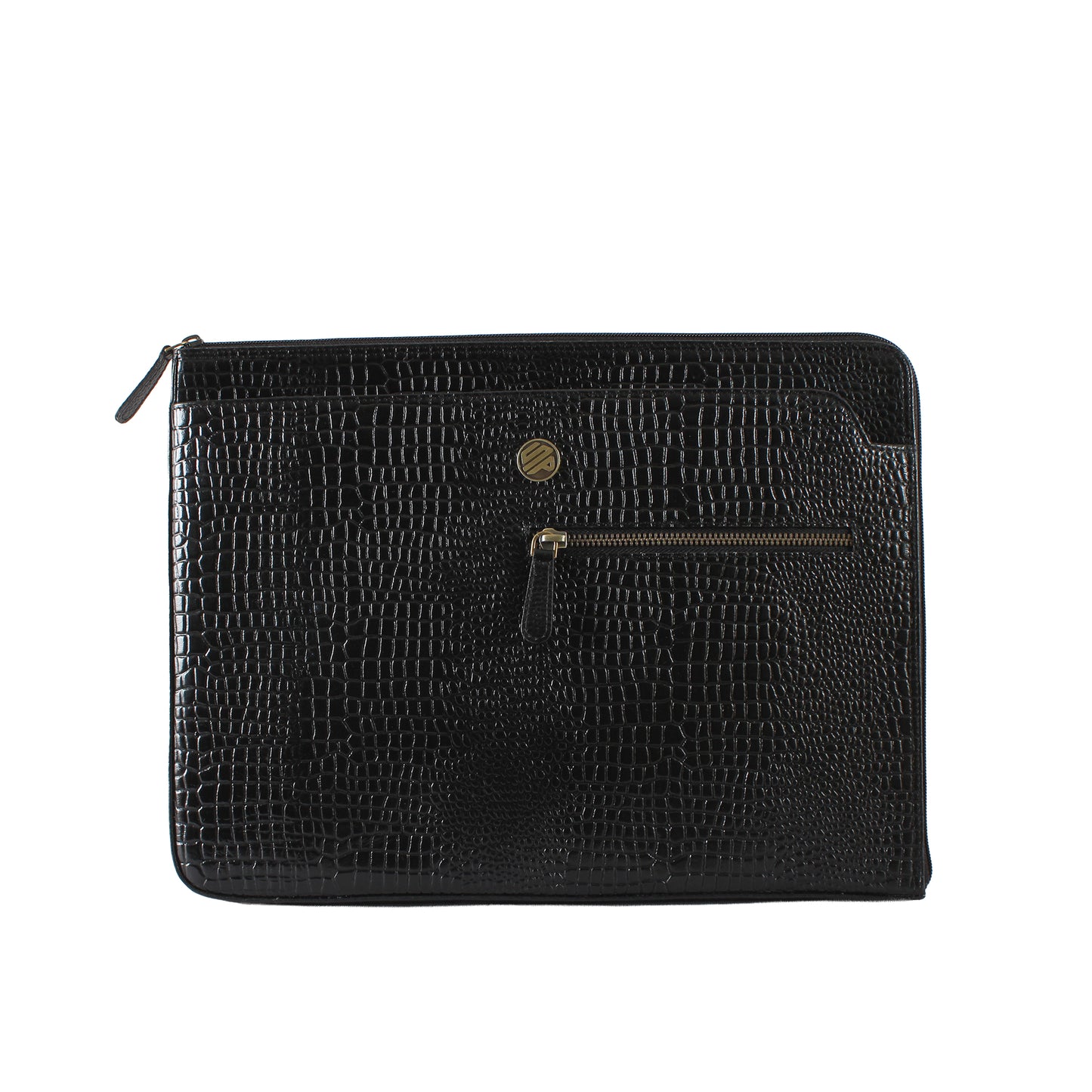 Montreux Black Genuine Leather Laptop Bag Sleeve | Fits 13/14/15 Inch Laptop/MacBook