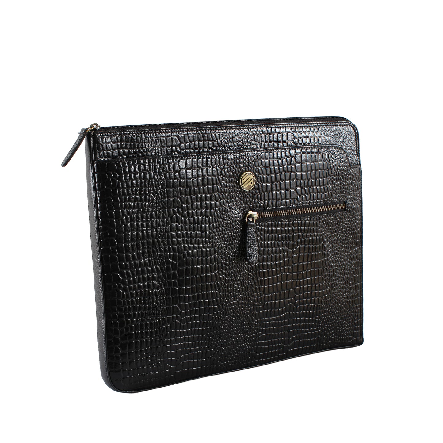 Montreux Black Genuine Leather Laptop Bag Sleeve | Fits 13/14/15 Inch Laptop/MacBook