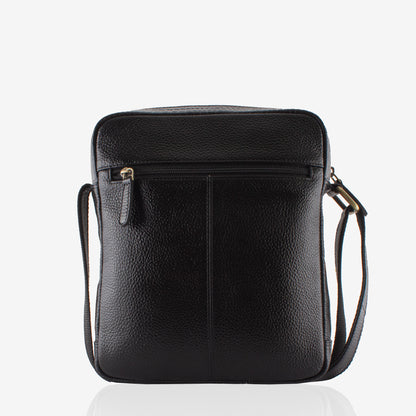 Zenith Black Genuine Leather Crossbody Bag for Men – Interior View | Smart People India