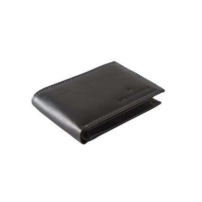 Benjamin - Trifold Leather Wallet Black