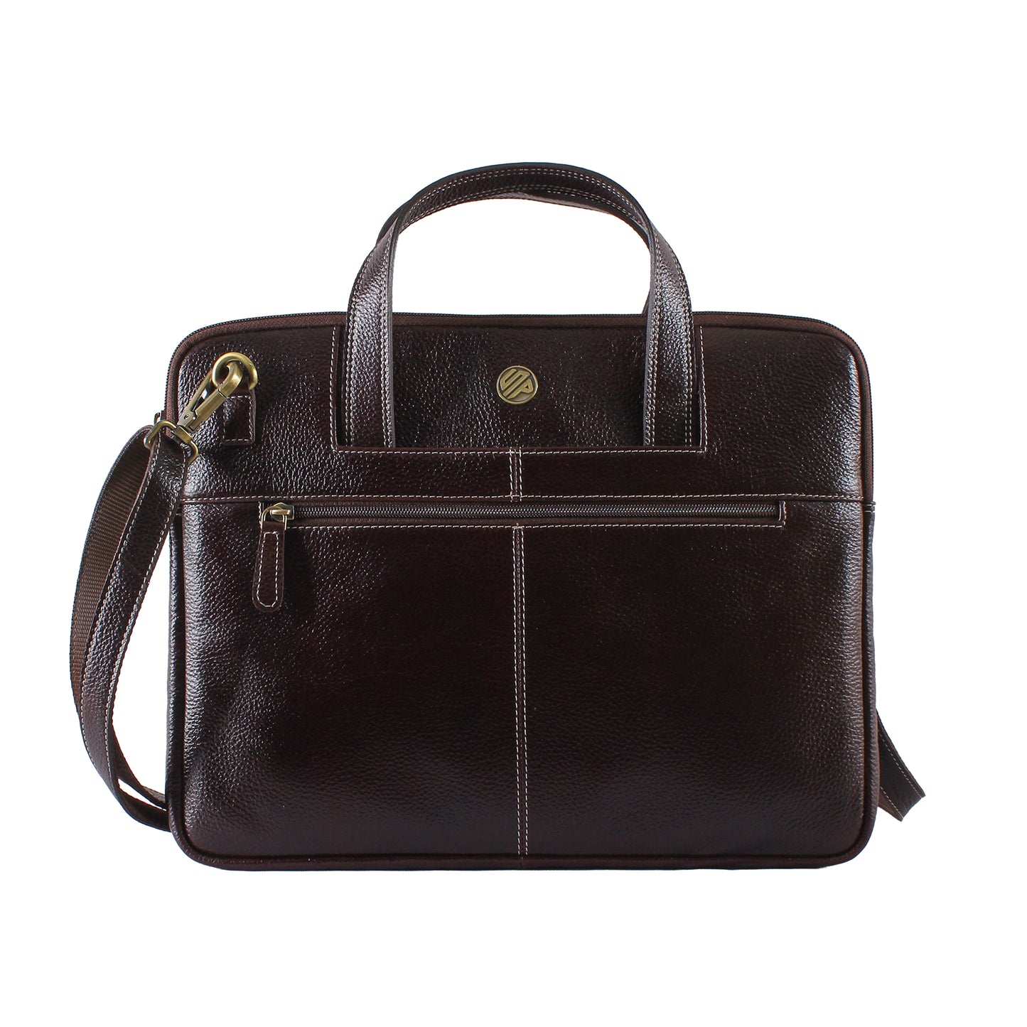 Tuxedo Brown Genuine Leather Laptop Bag Sleeve | Fits 13/14/15 Inch Laptop/MacBook