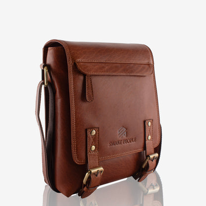 Altair Tan Genuine Leather Crossbody Bag for Men | Smart People India
