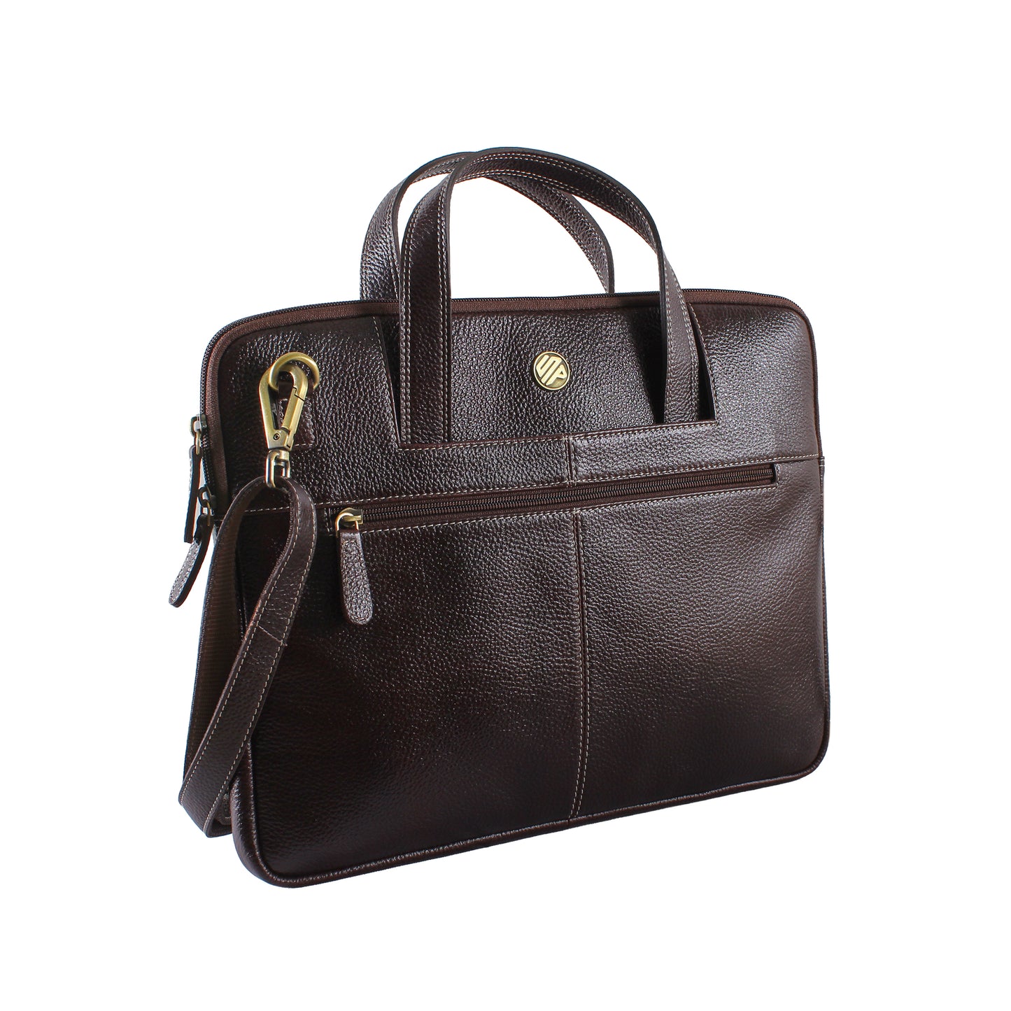Tuxedo Brown Genuine Leather Laptop Bag Sleeve | Fits 13/14/15 Inch Laptop/MacBook
