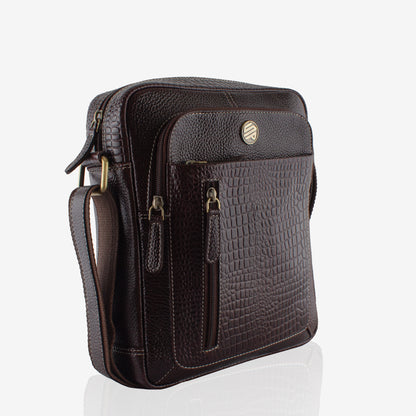 Zenith Brown Genuine Leather Crossbody Bag for Men | Smart People India