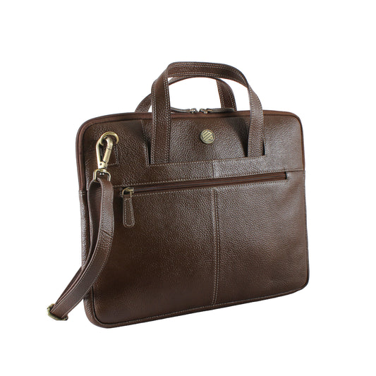 Tuxedo Tan Genuine Leather Laptop Bag Sleeve | Fits 13/14/15 Inch Laptop/MacBook