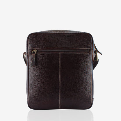 Zenith Brown Genuine Leather Crossbody Bag for Men – Interior View | Smart People India