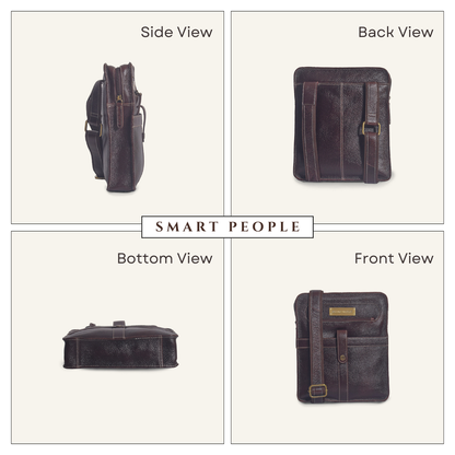 Adventurer - Brown Leather Crossbody Bag