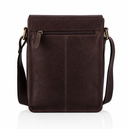 ALTAIR - Dark Brown Leather Crossbody Bag