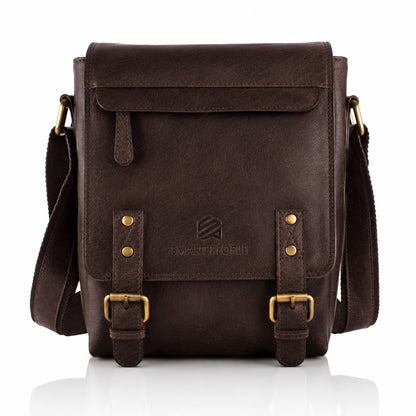 ALTAIR - Dark Brown Leather Crossbody Bag