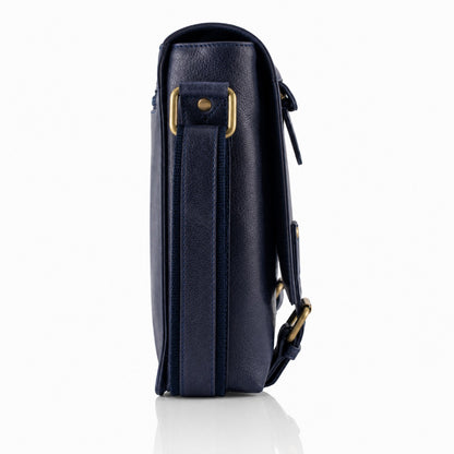 ALTAIR - Navy Blue Leather Crossbody Bag