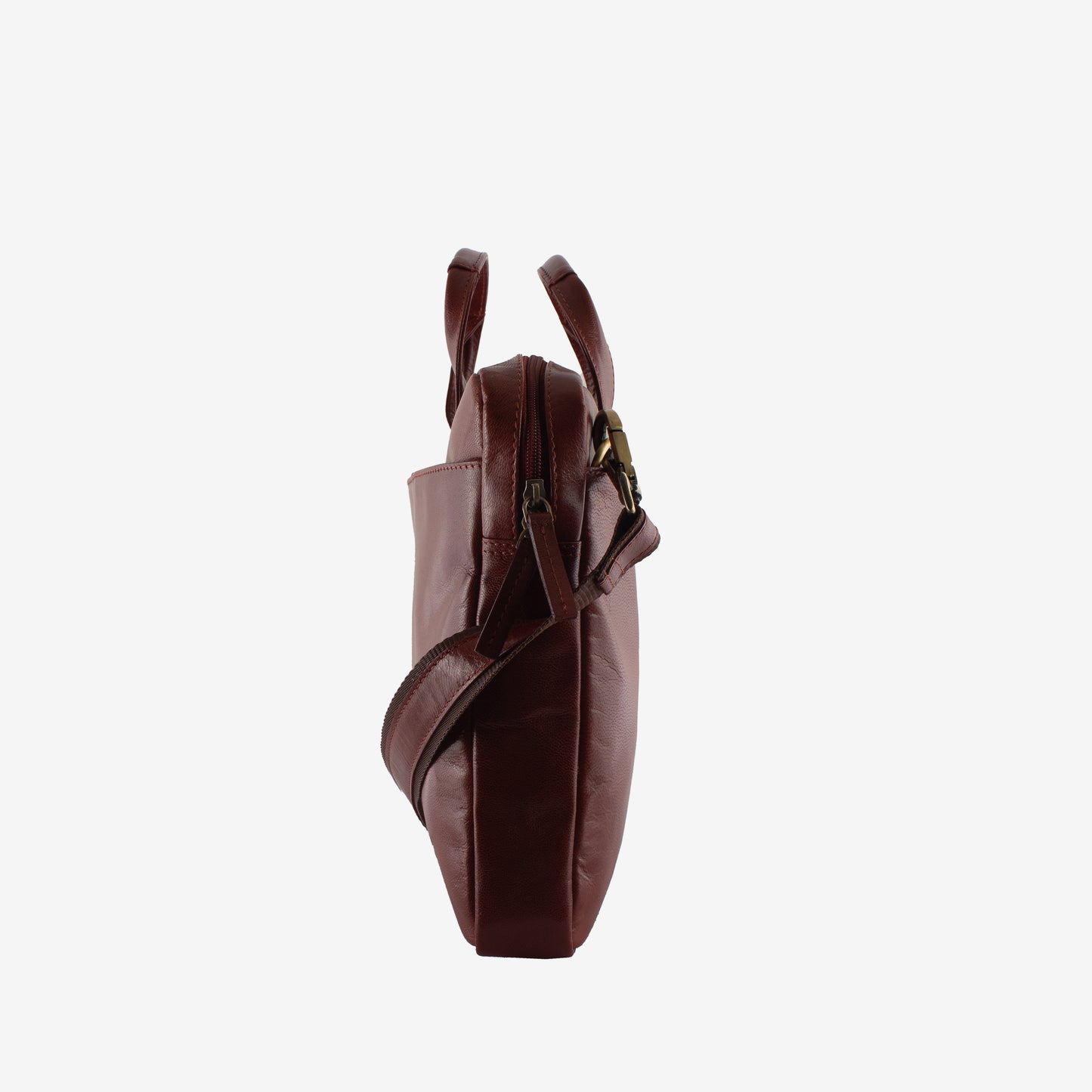 aristo laptop bag for men fits 13 inch laptop/macbook dark tan