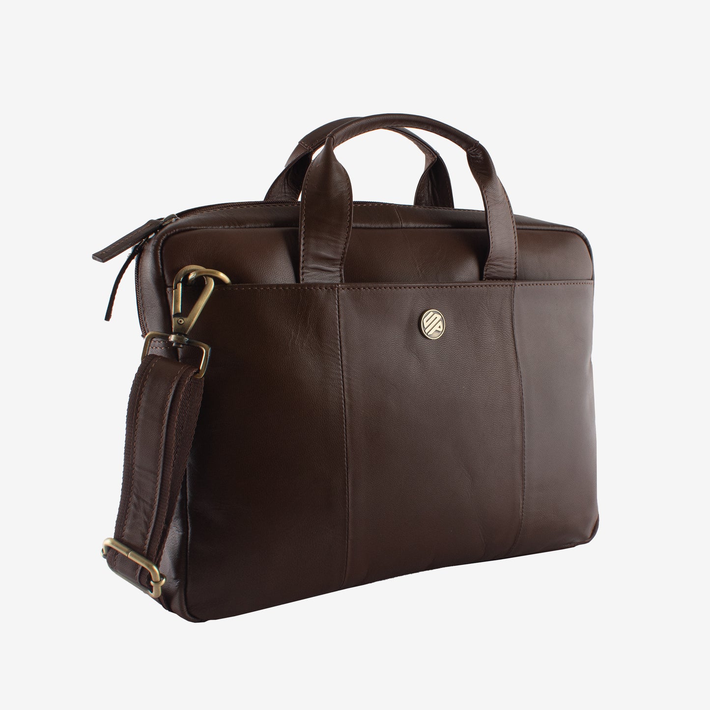 aristo leather laptop bags for men fits 13 inch laptop/macbook classic taupe