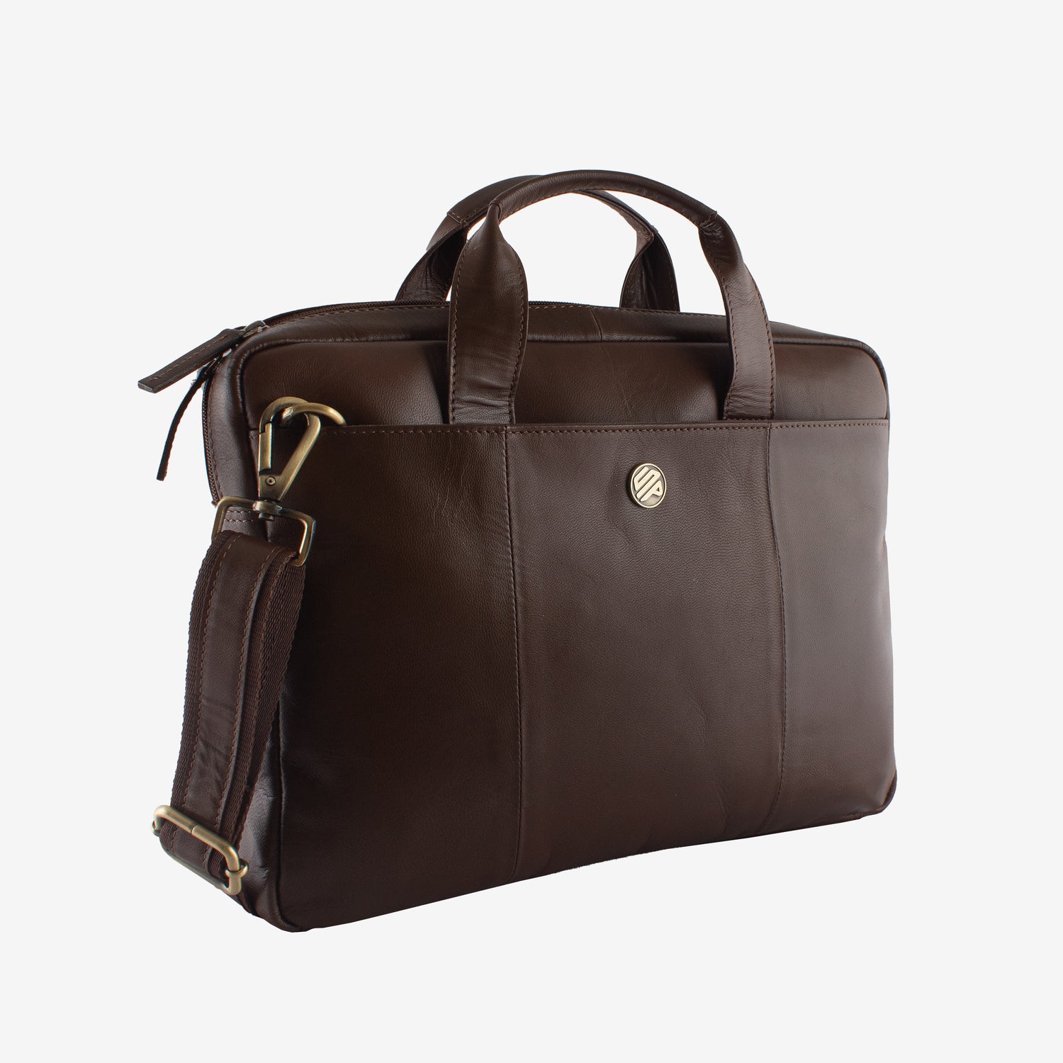 aristo leather laptop bags for men fits 13 inch laptop/macbook classic taupe