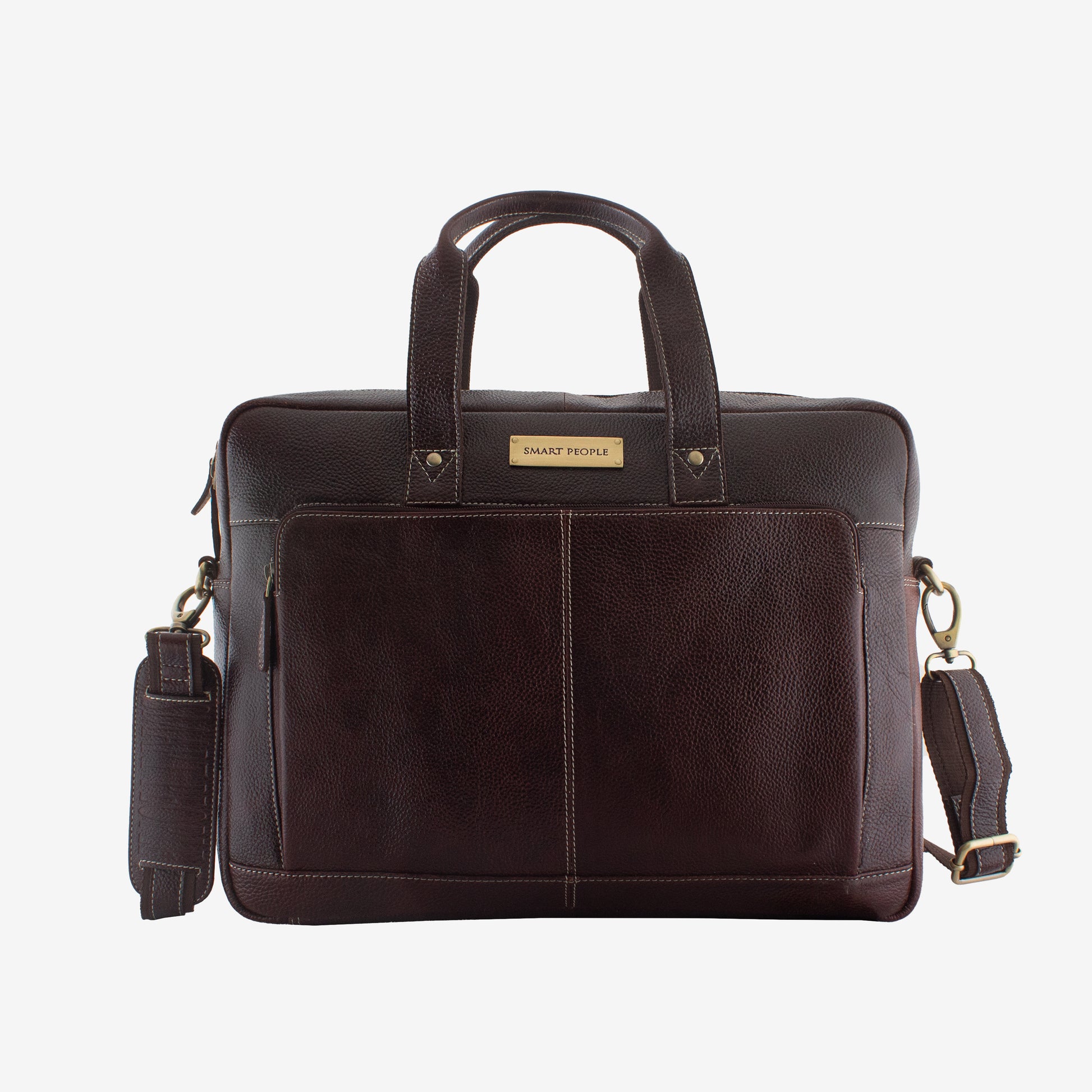 auditor brown leather laptop bag