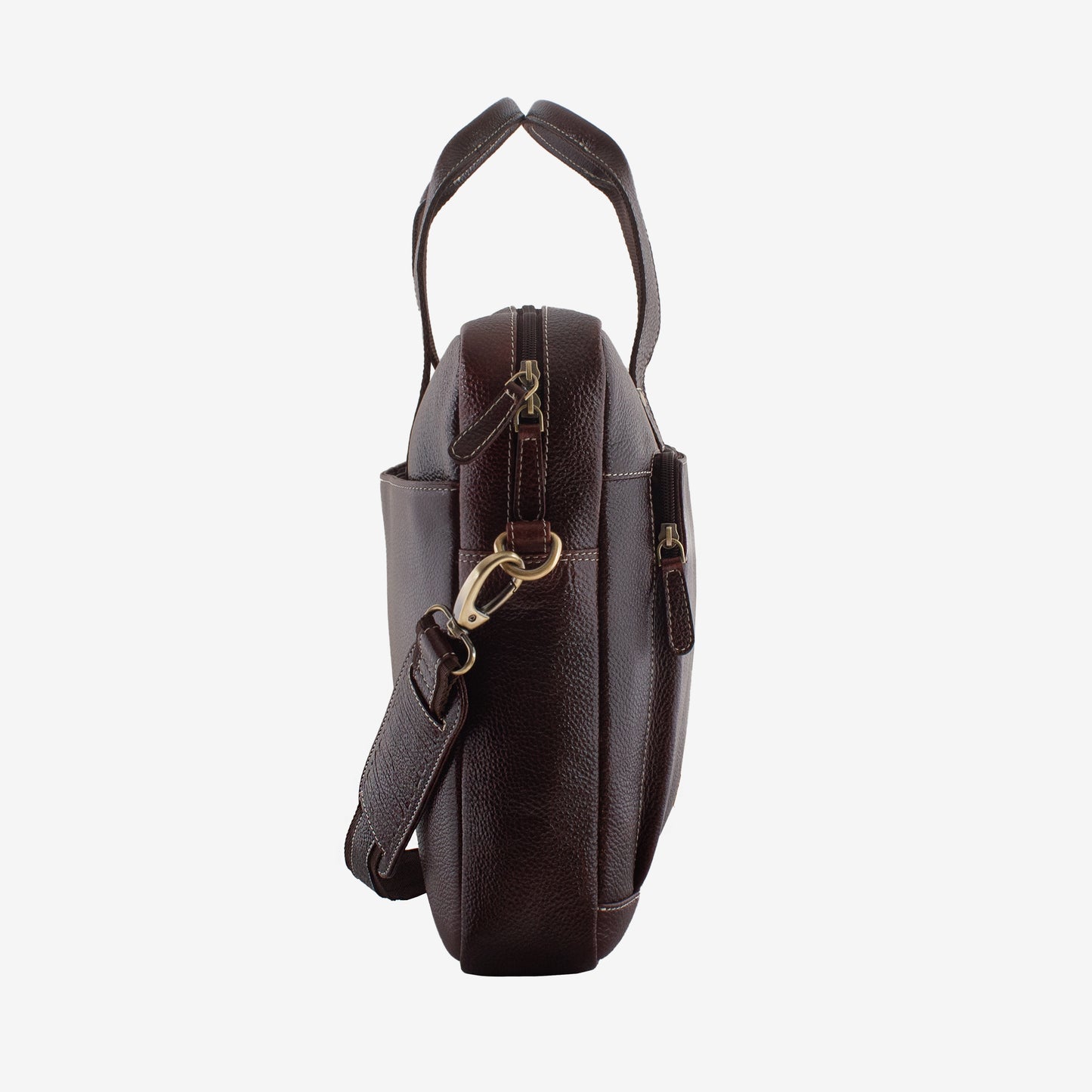 auditor brown leather laptop bag