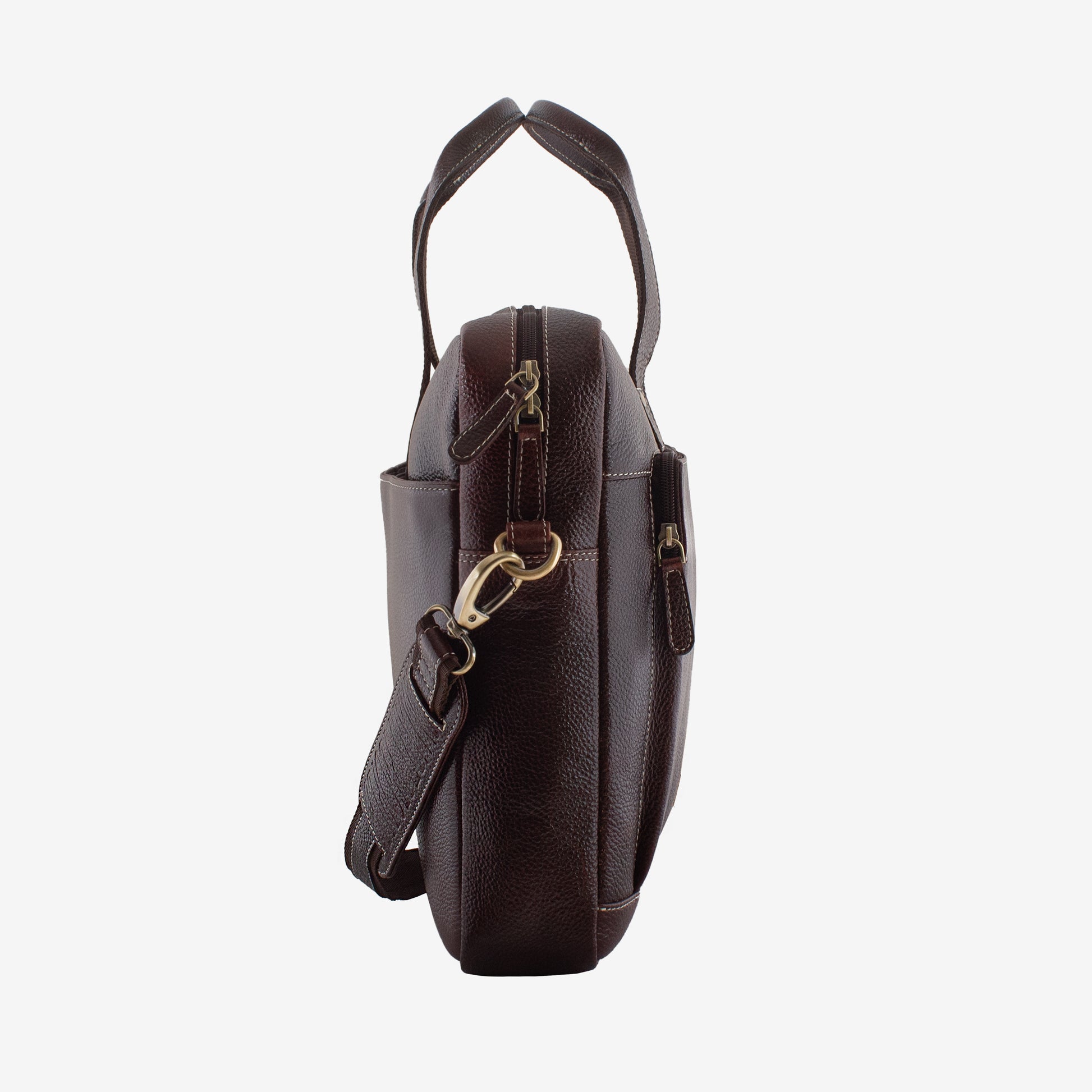 auditor brown leather laptop bag