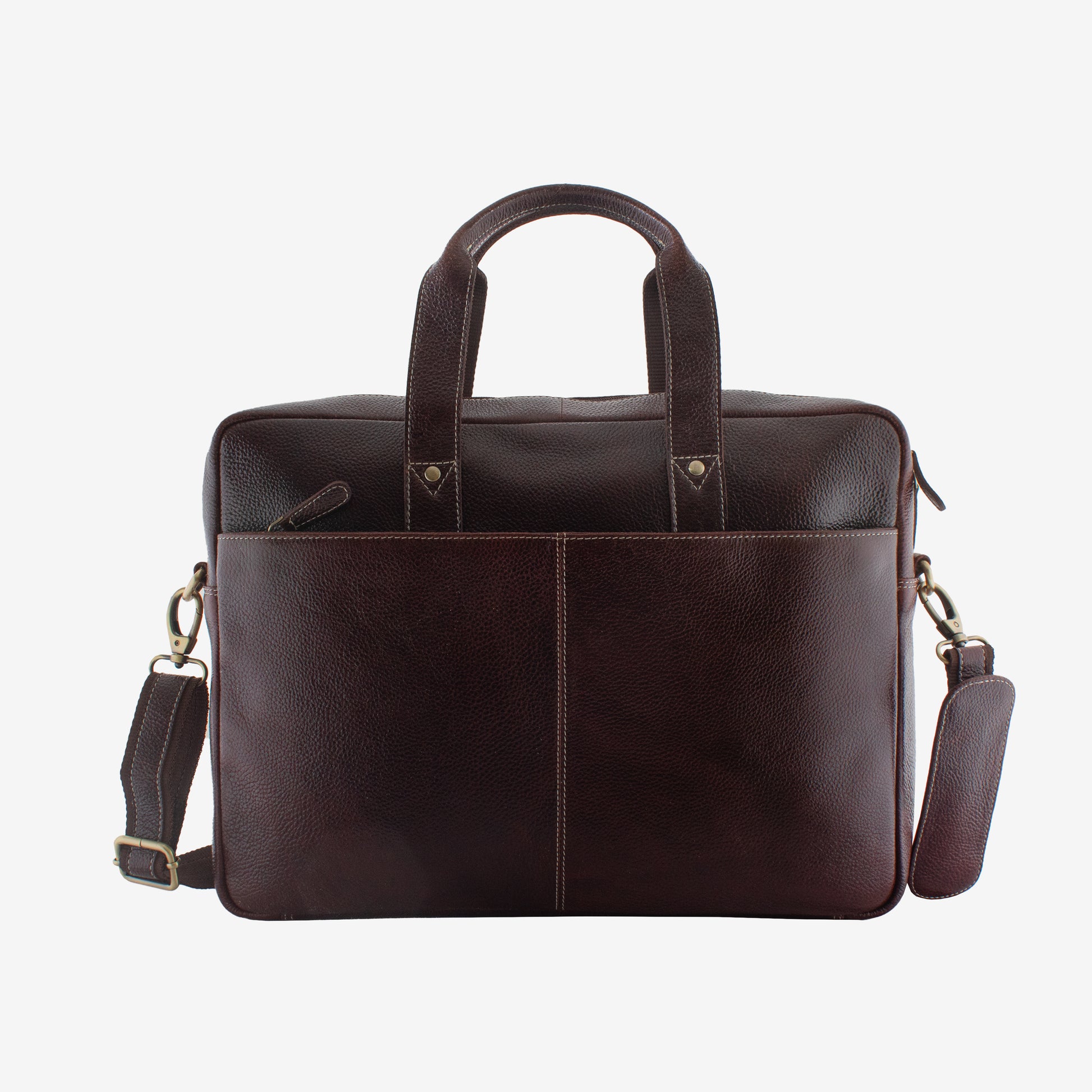 auditor brown leather laptop bag