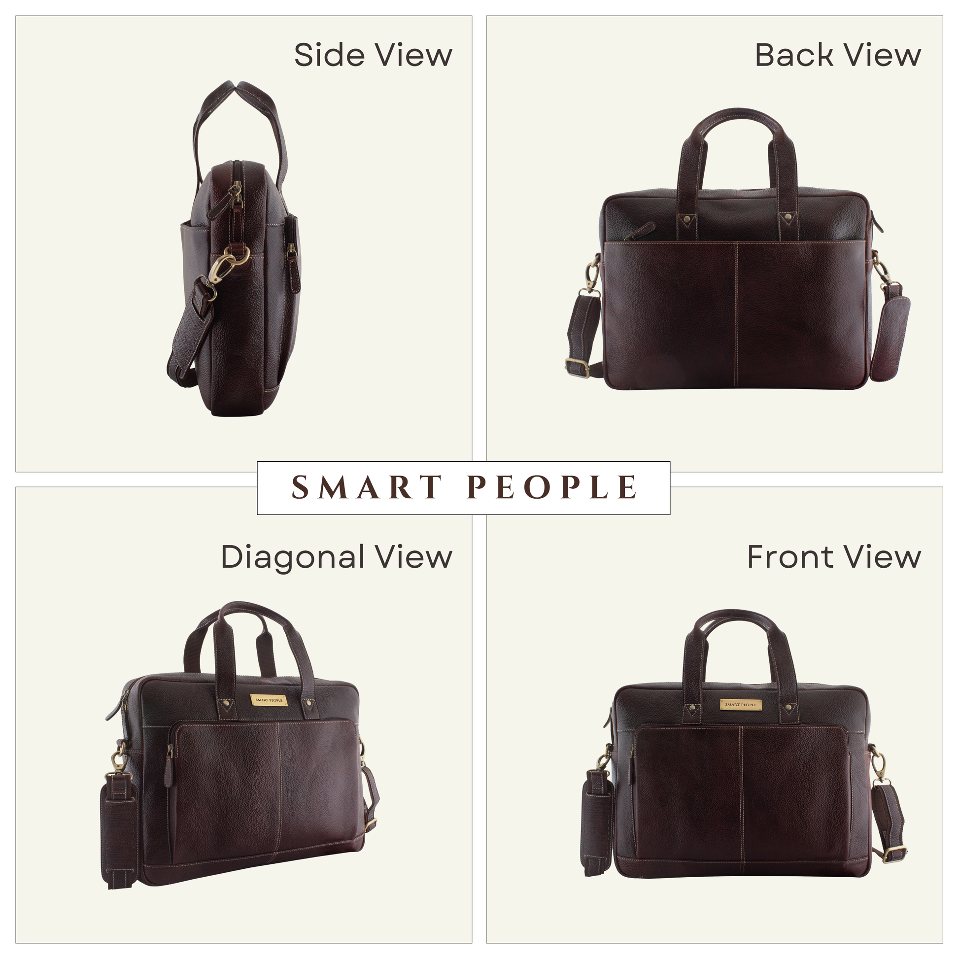auditor brown leather laptop bag