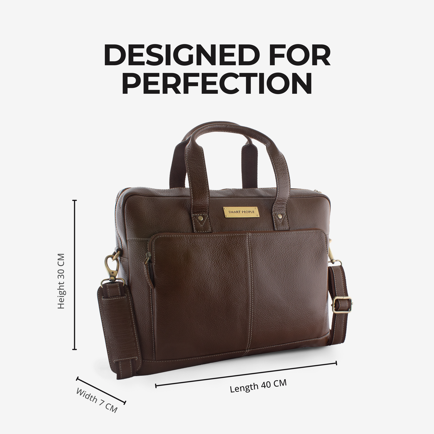 auditor brushwood leather laptop bag