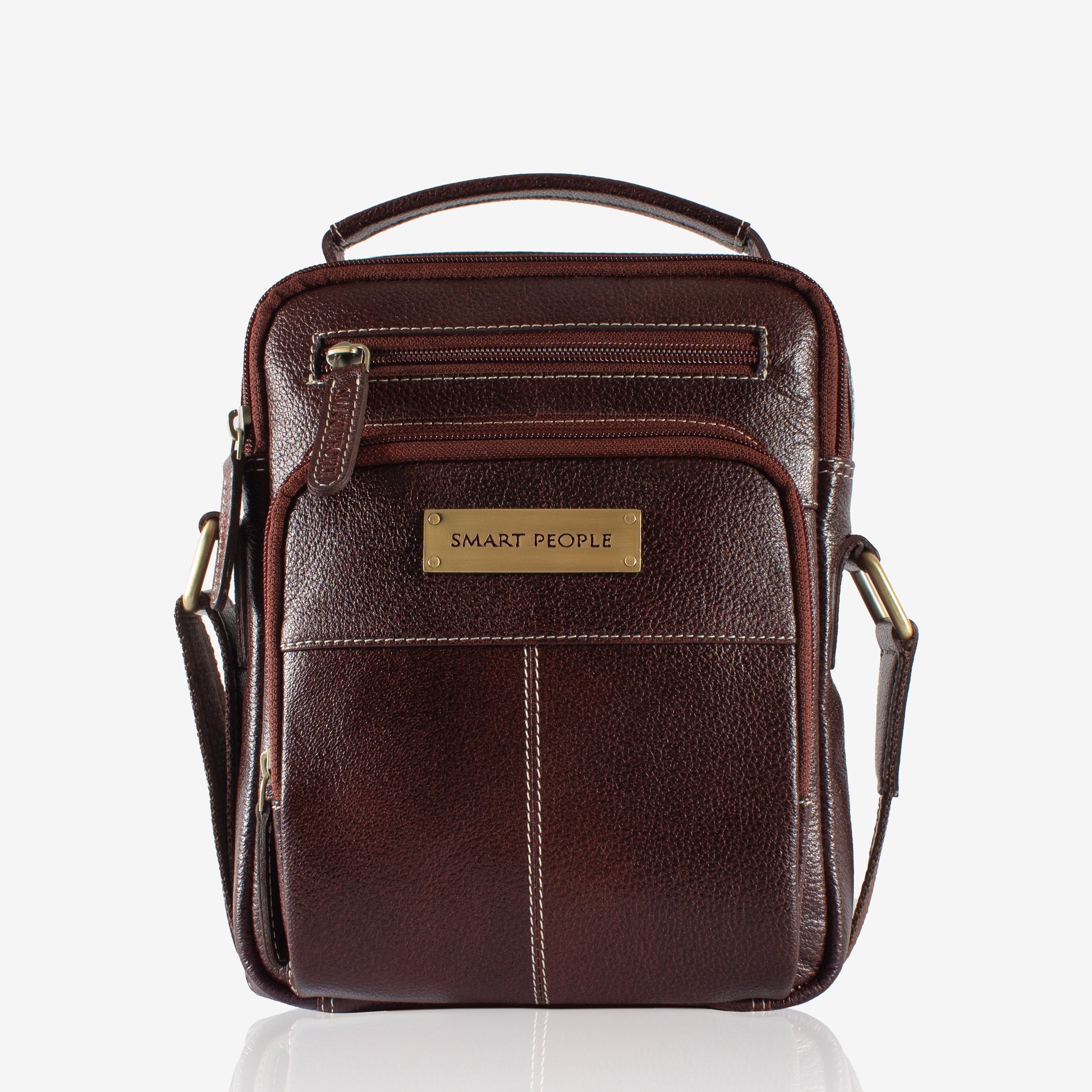 brown leather crossbody bag