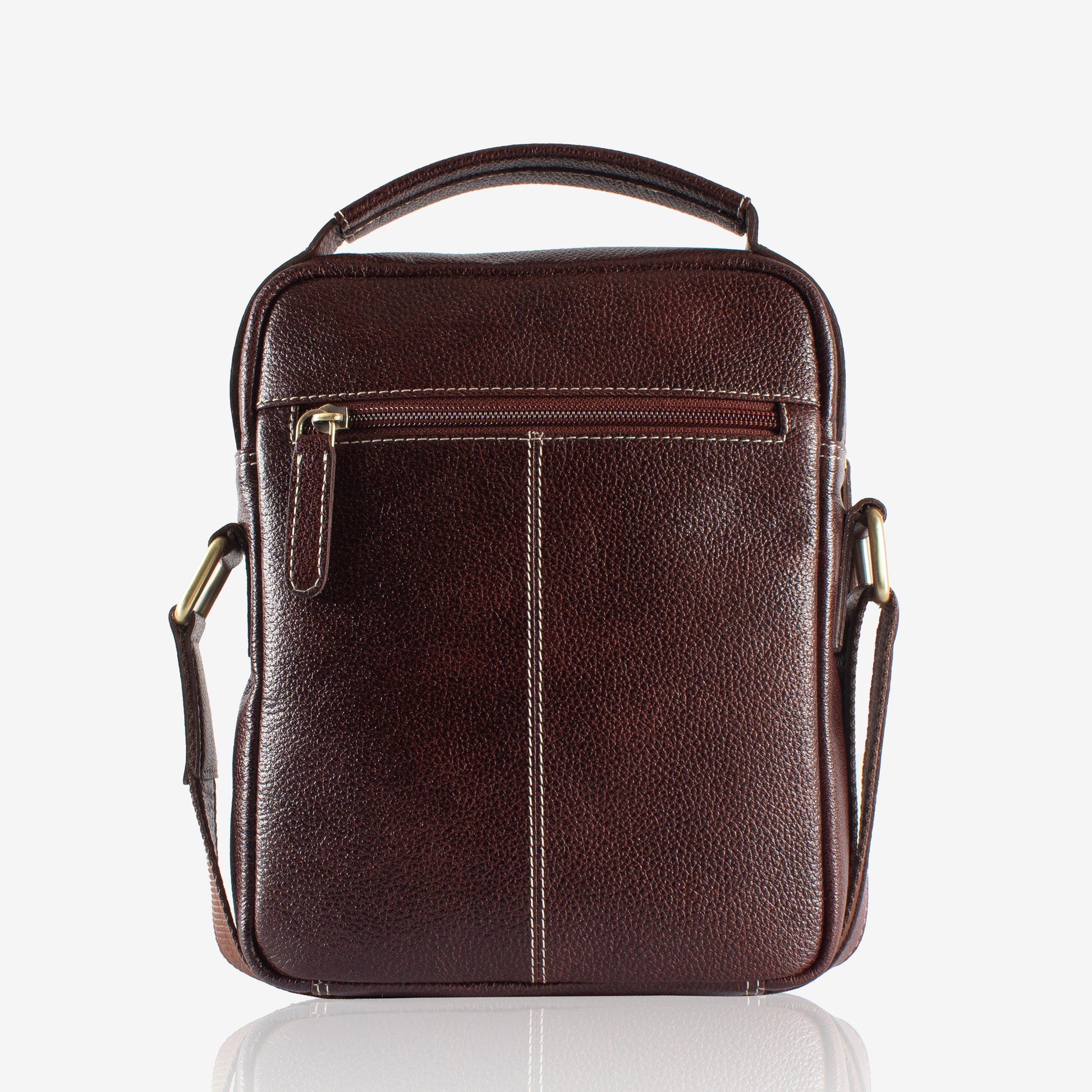 brown leather crossbody bag