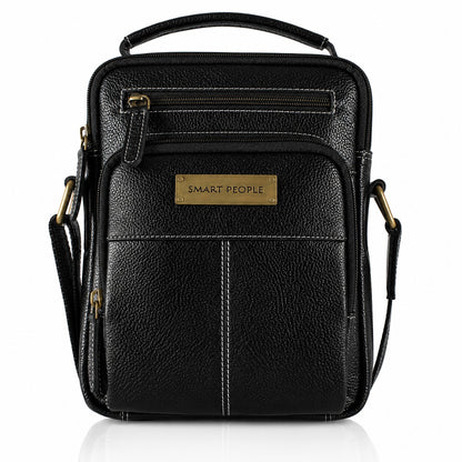 Axis -  Black Leather Crossbody Bag