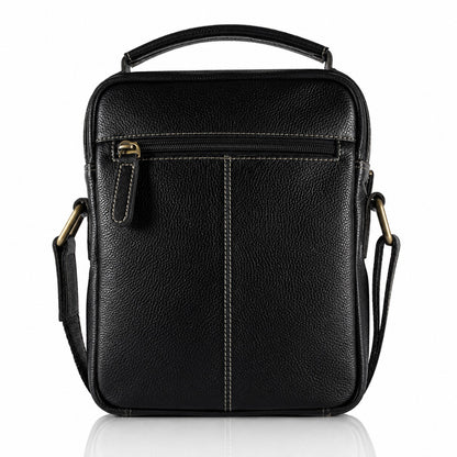 Axis -  Black Leather Crossbody Bag