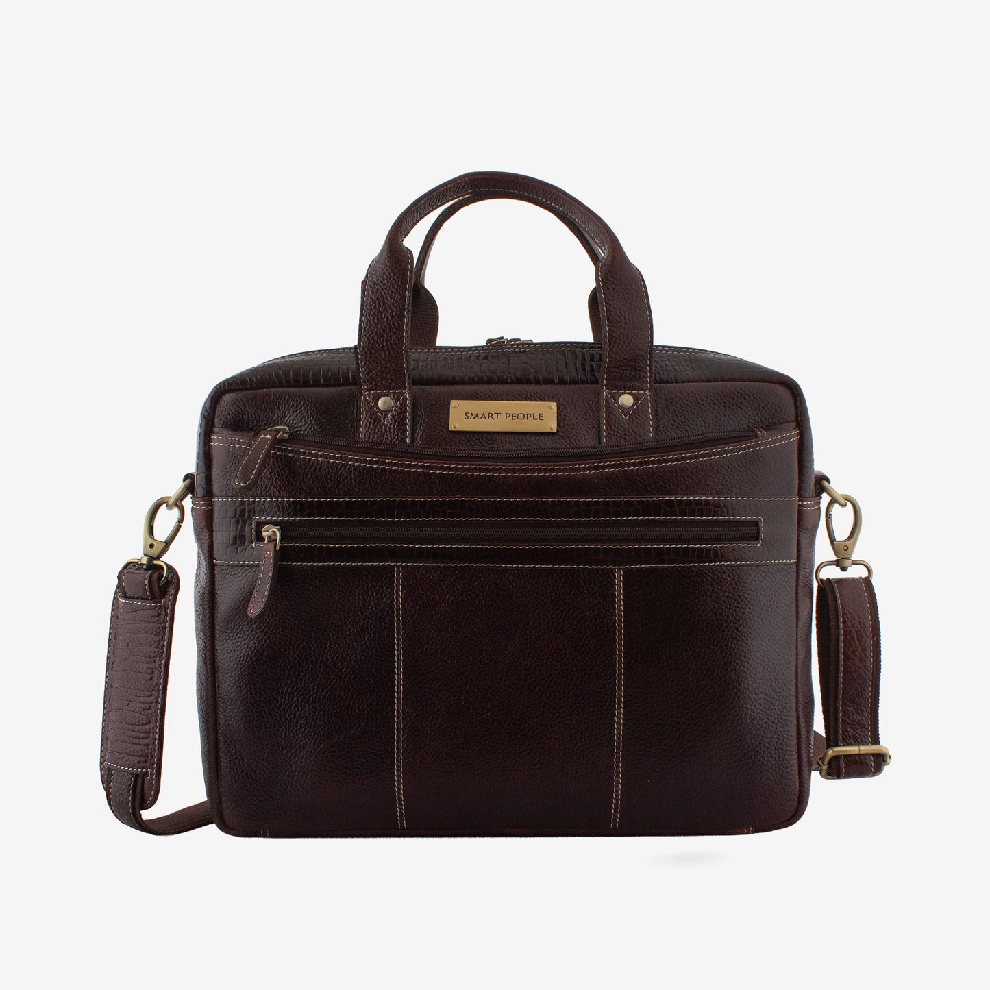 banker brown leather laptop bag