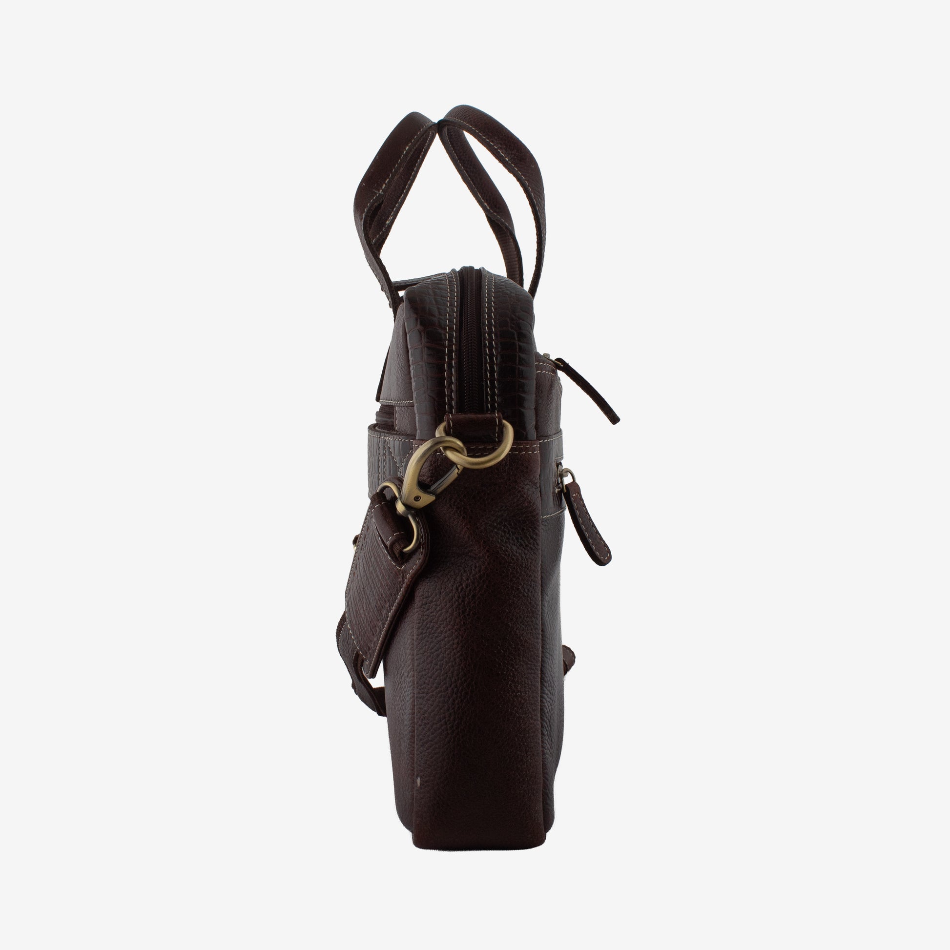 banker brown leather laptop bag