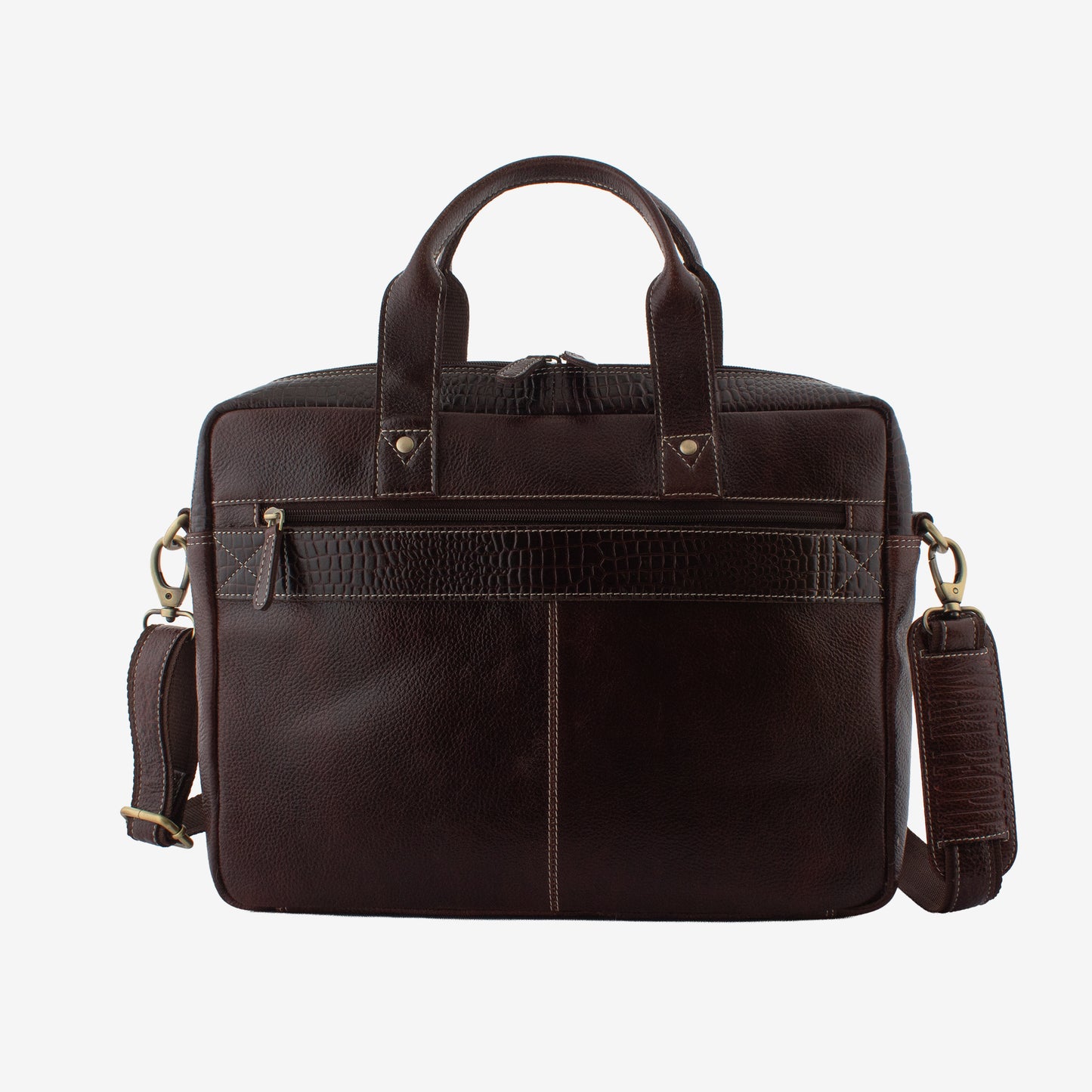 banker brown leather laptop bag