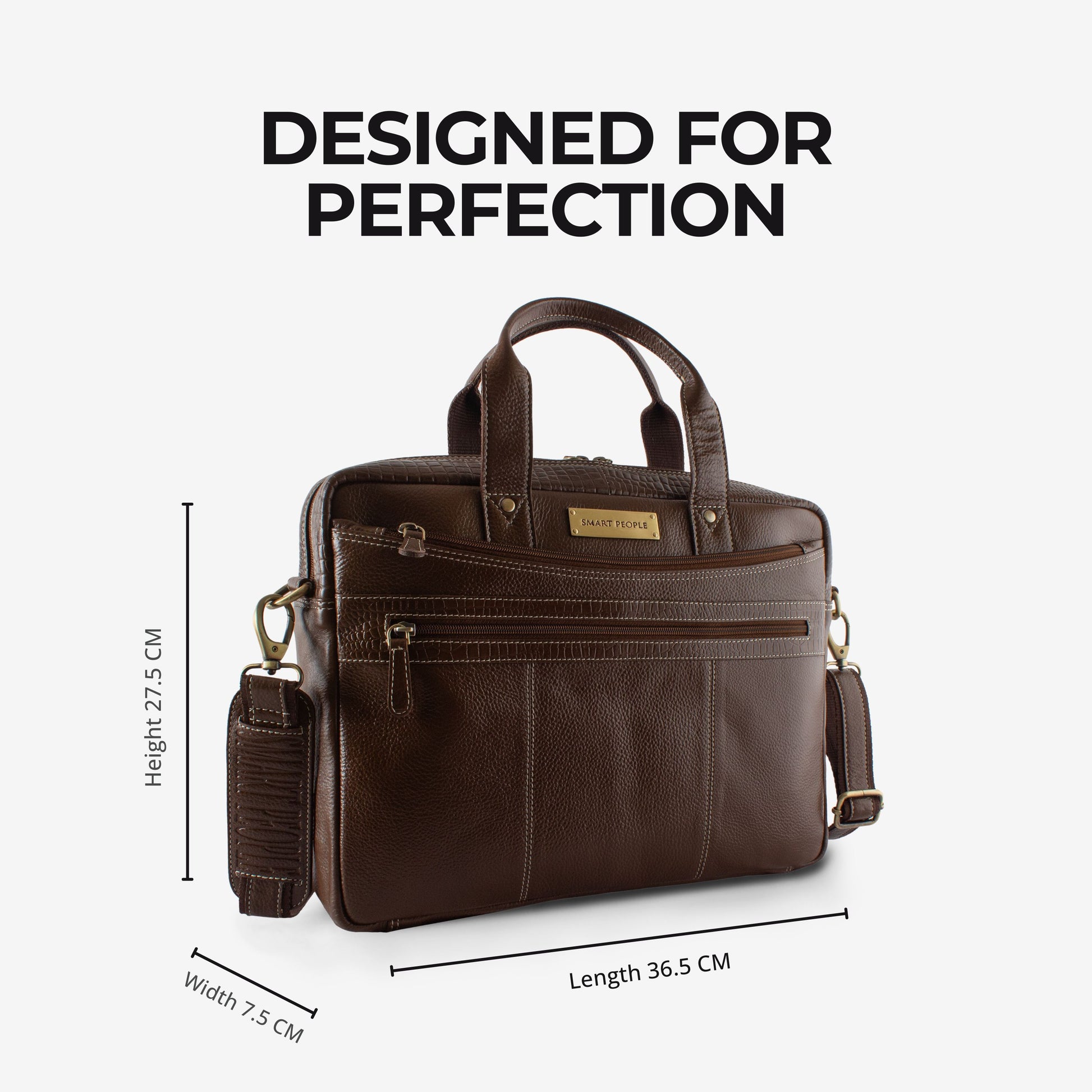 banker brushwood leather laptop bag