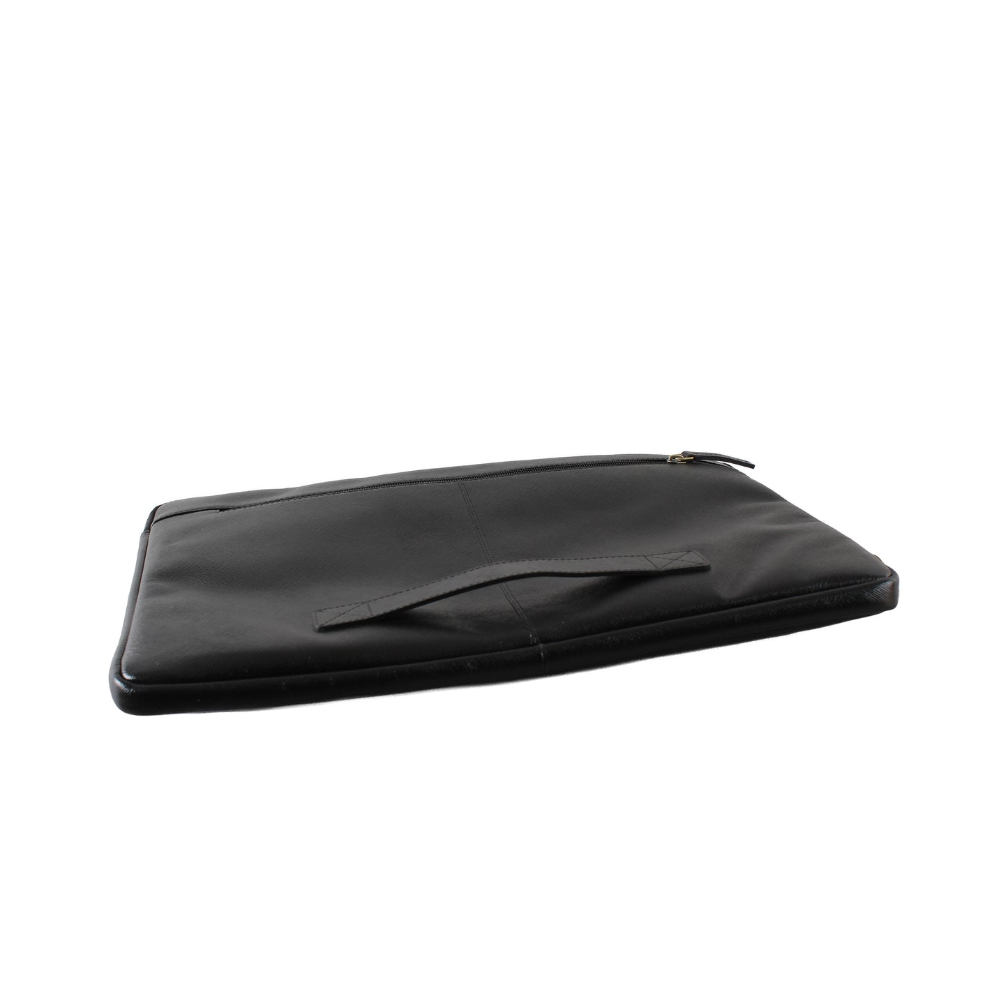 Enfold Genuine Leather Laptop Bag Sleeve - Black