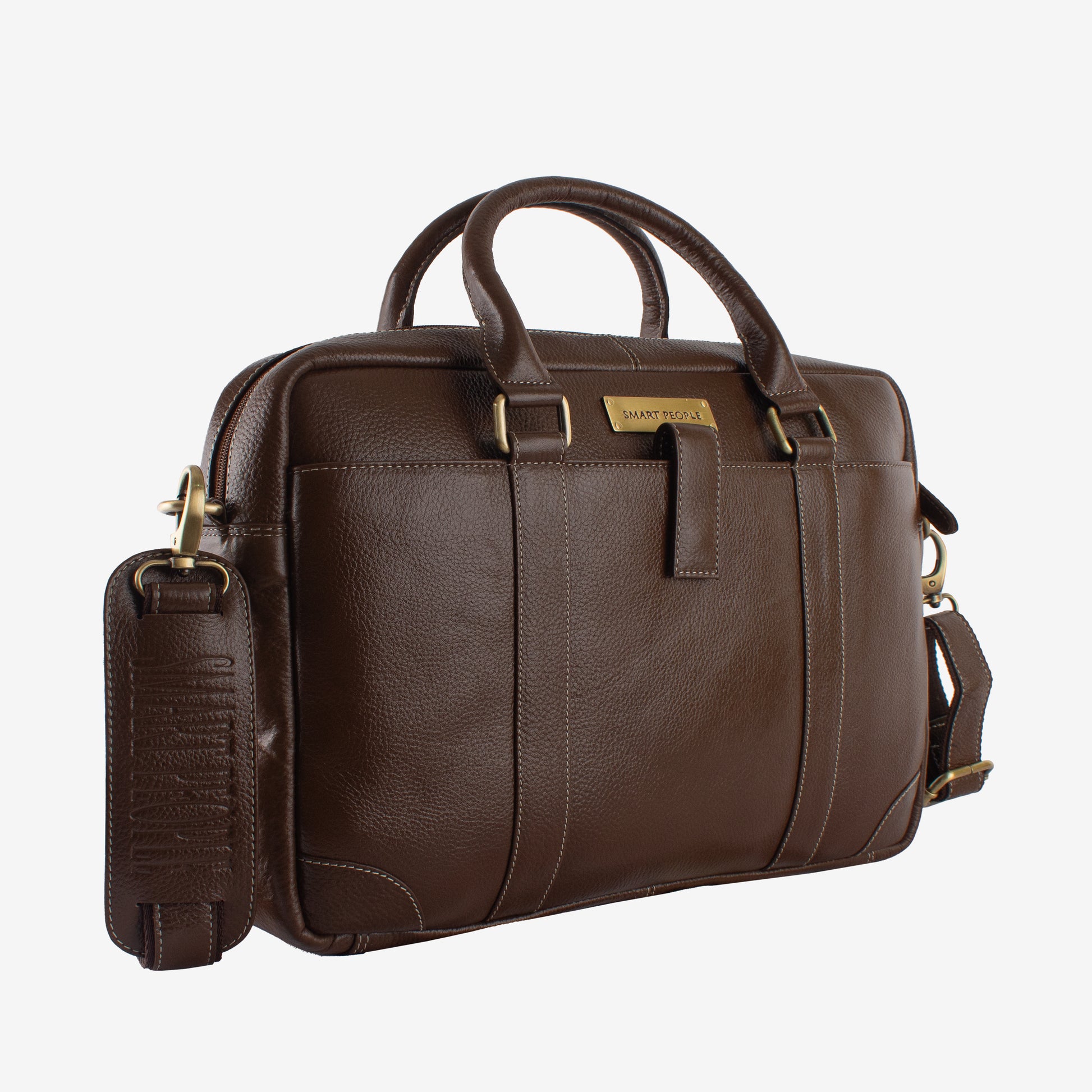 executive brushwood genuine leather laptop bag for men