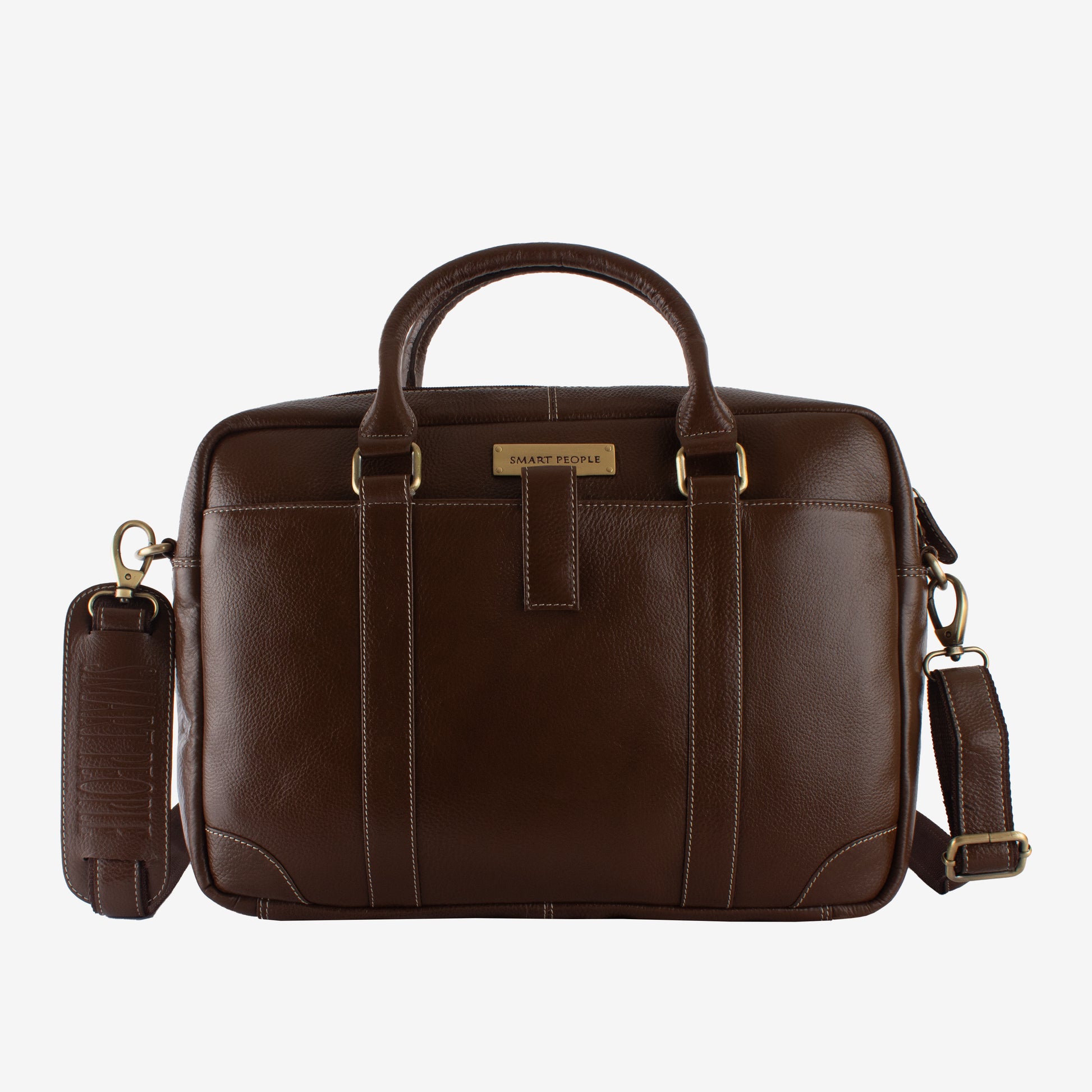 executive brushwood genuine leather laptop bag for men