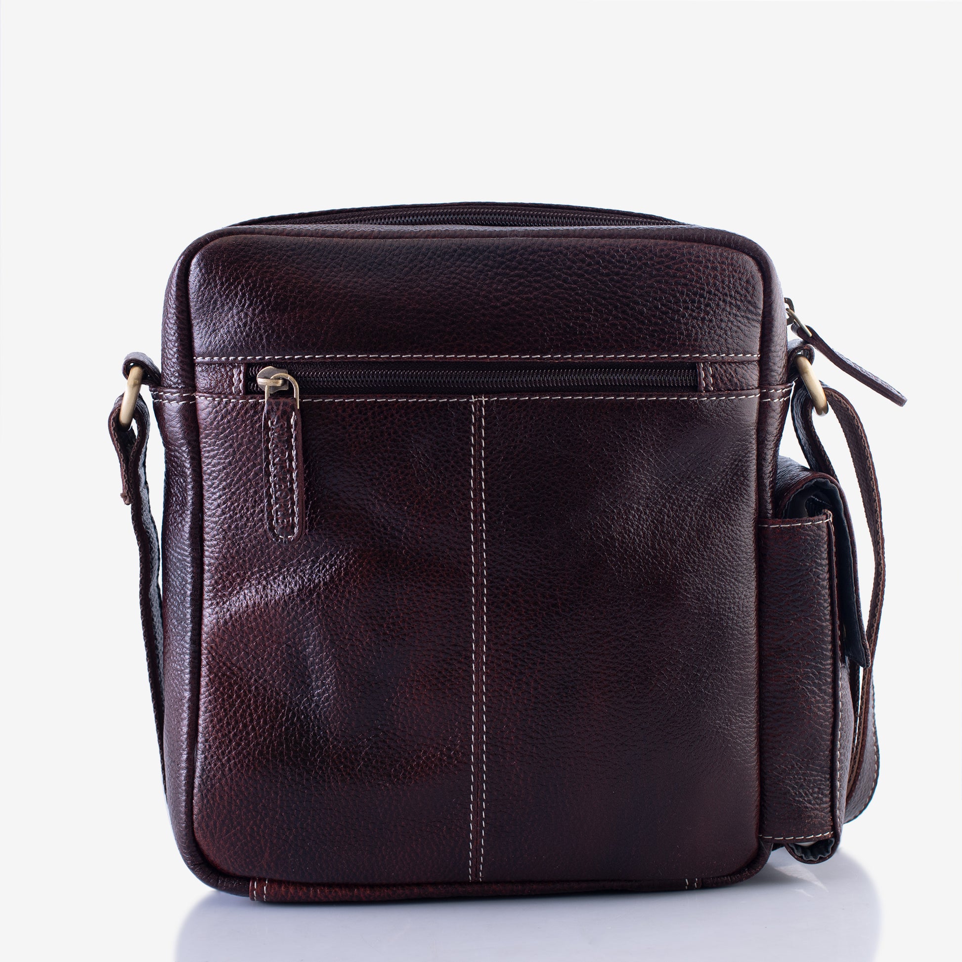 brown leather crossbody bag