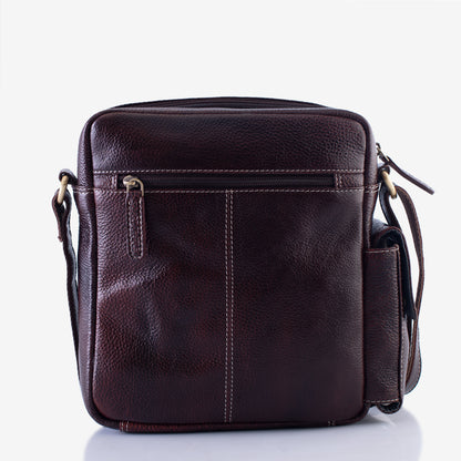 Explorer Brown Genuine Leather Crossbody Bag for Men – Interior View | Smart People India