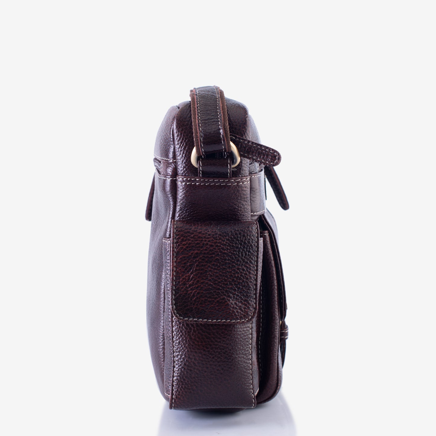 brown leather crossbody bag