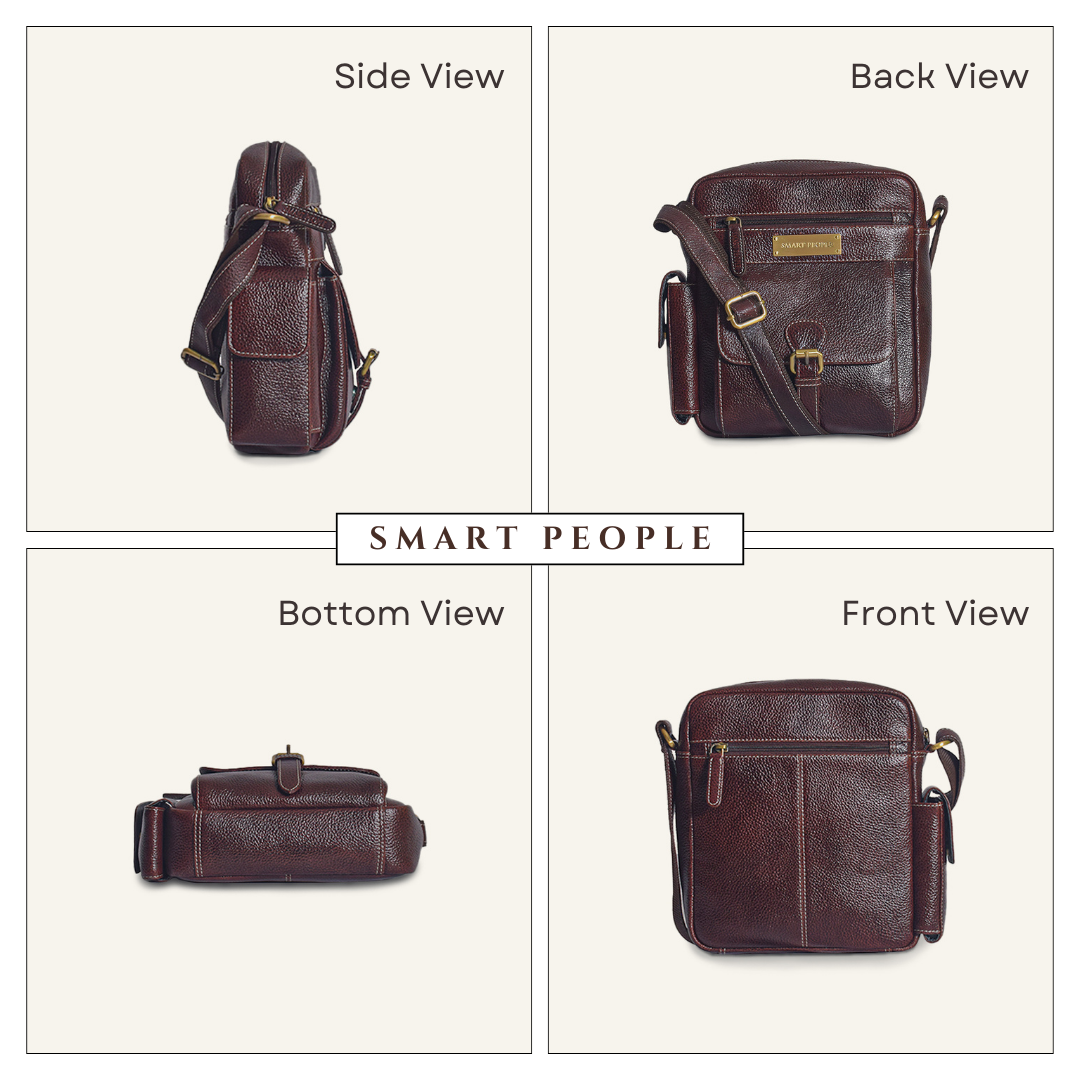 brown leather crossbody bag