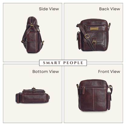 brown leather crossbody bag