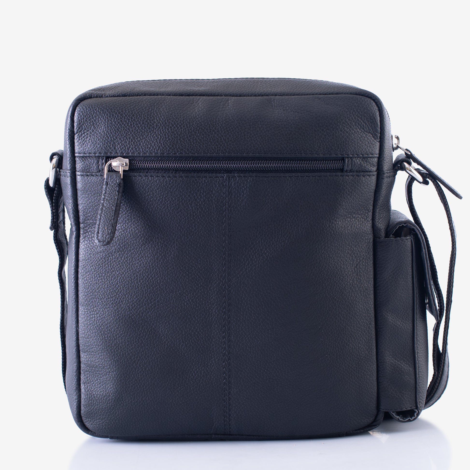 black leather crossbody bag