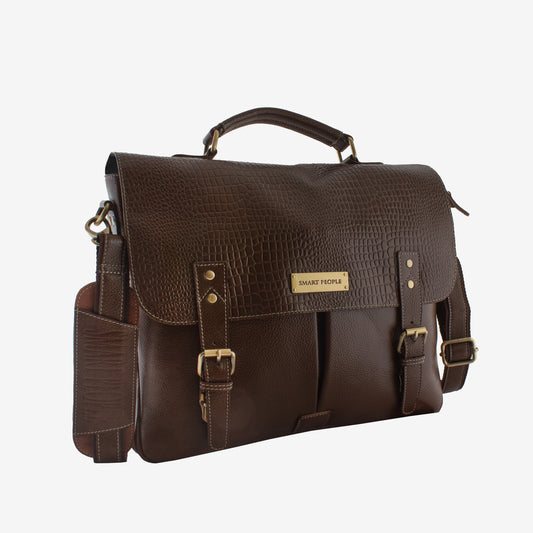 innovator brushwood leather laptop bag