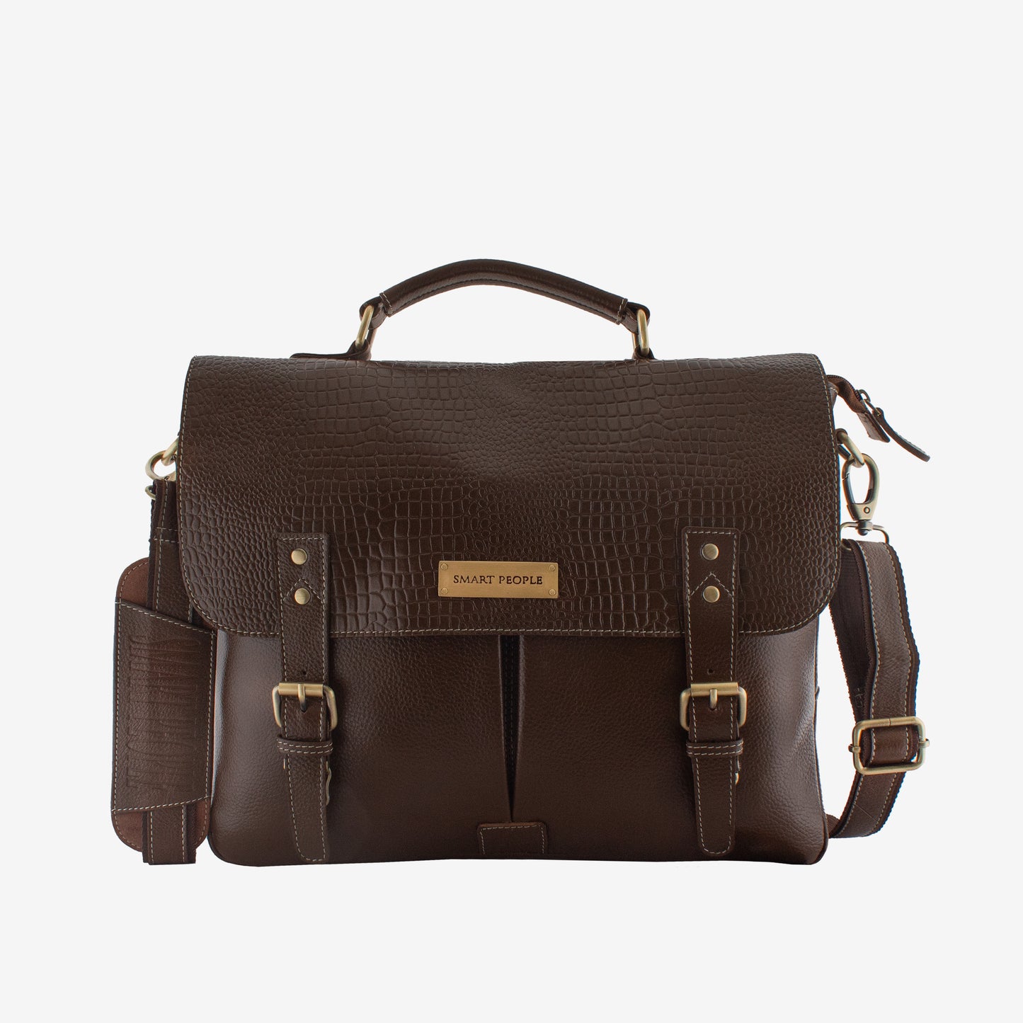 innovator brushwood leather laptop bag
