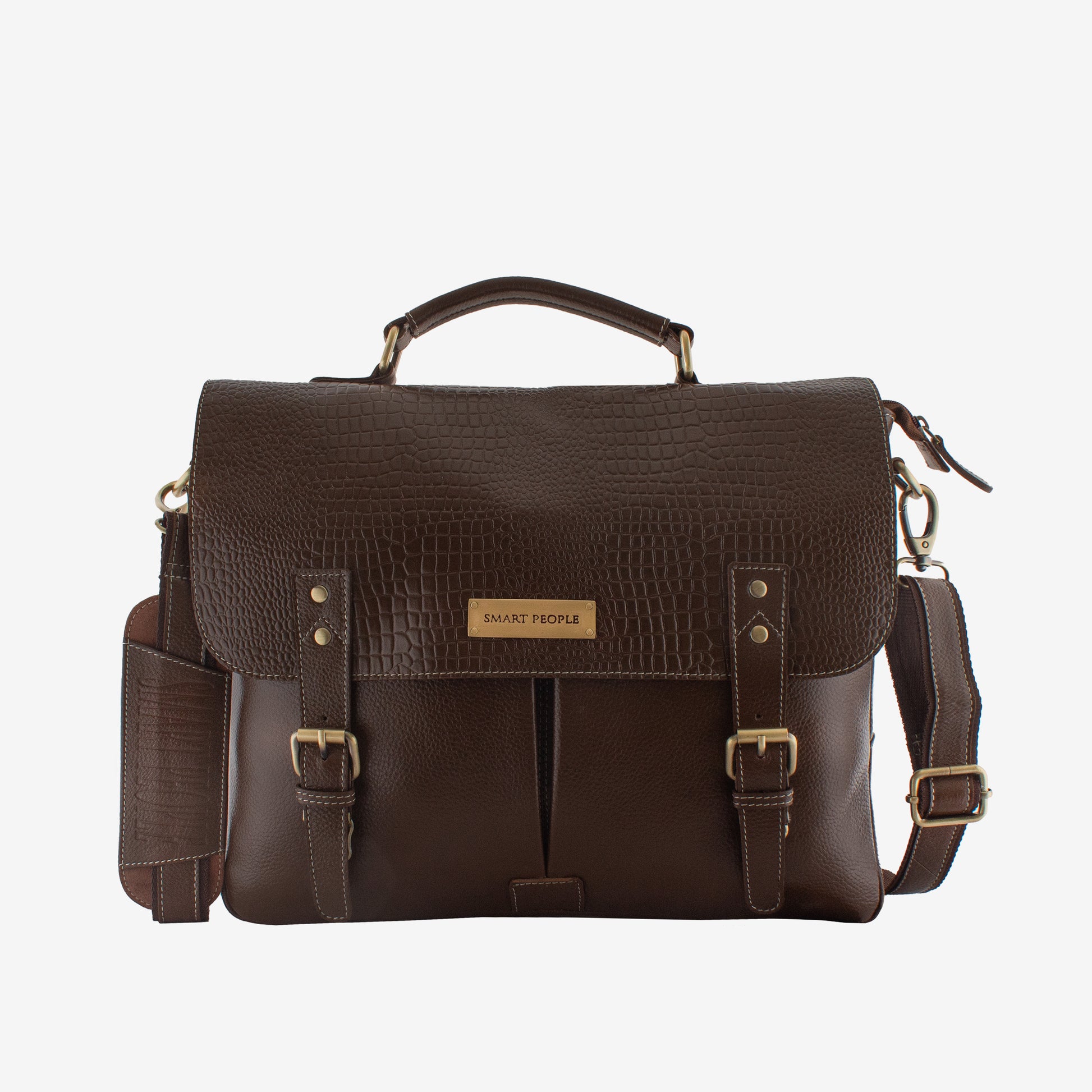 innovator brushwood leather laptop bag