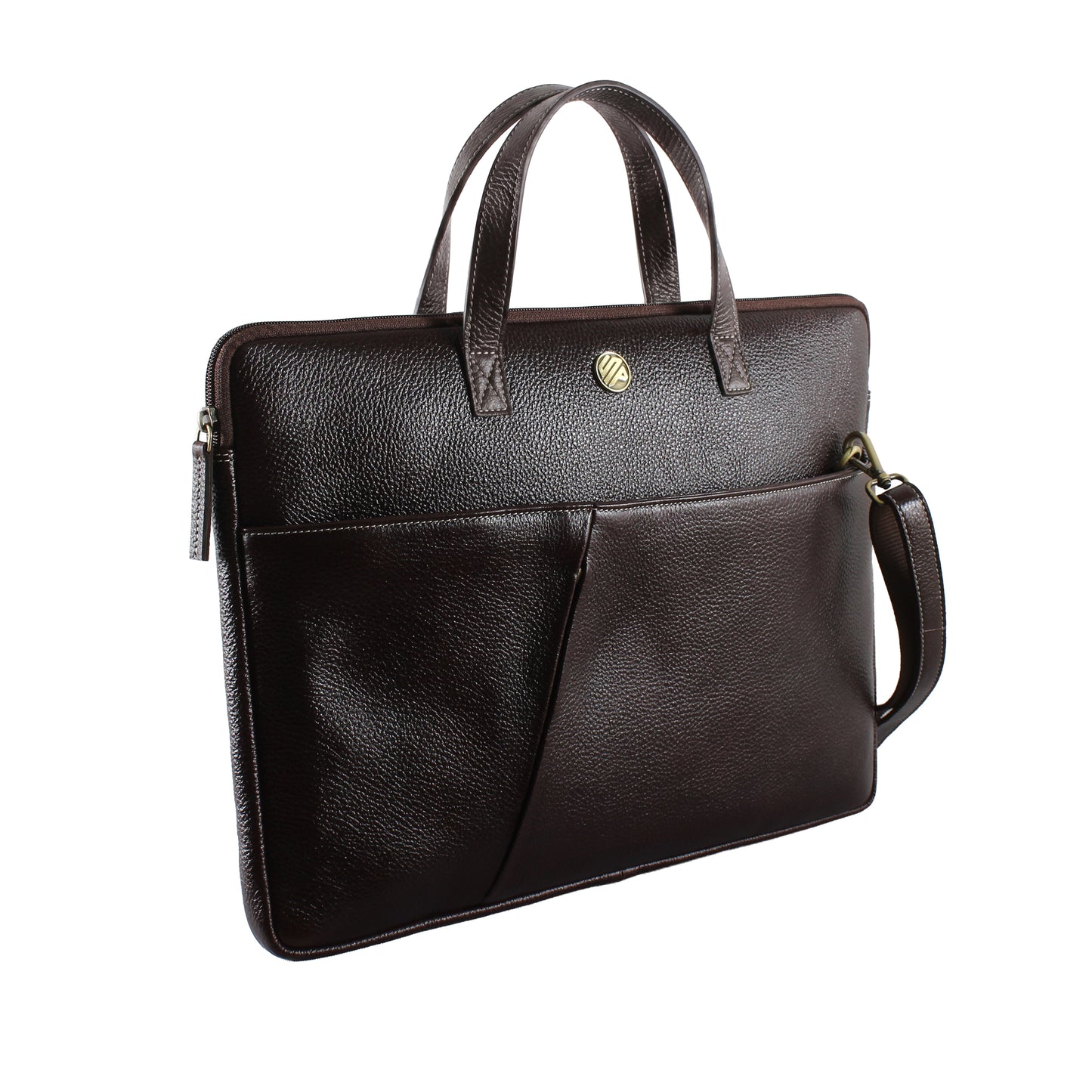 Laplet Genuine Leather Laptop Bag Sleeve - Brown