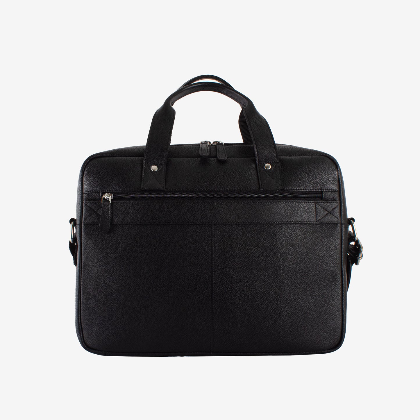 black leather laptop bag for men
