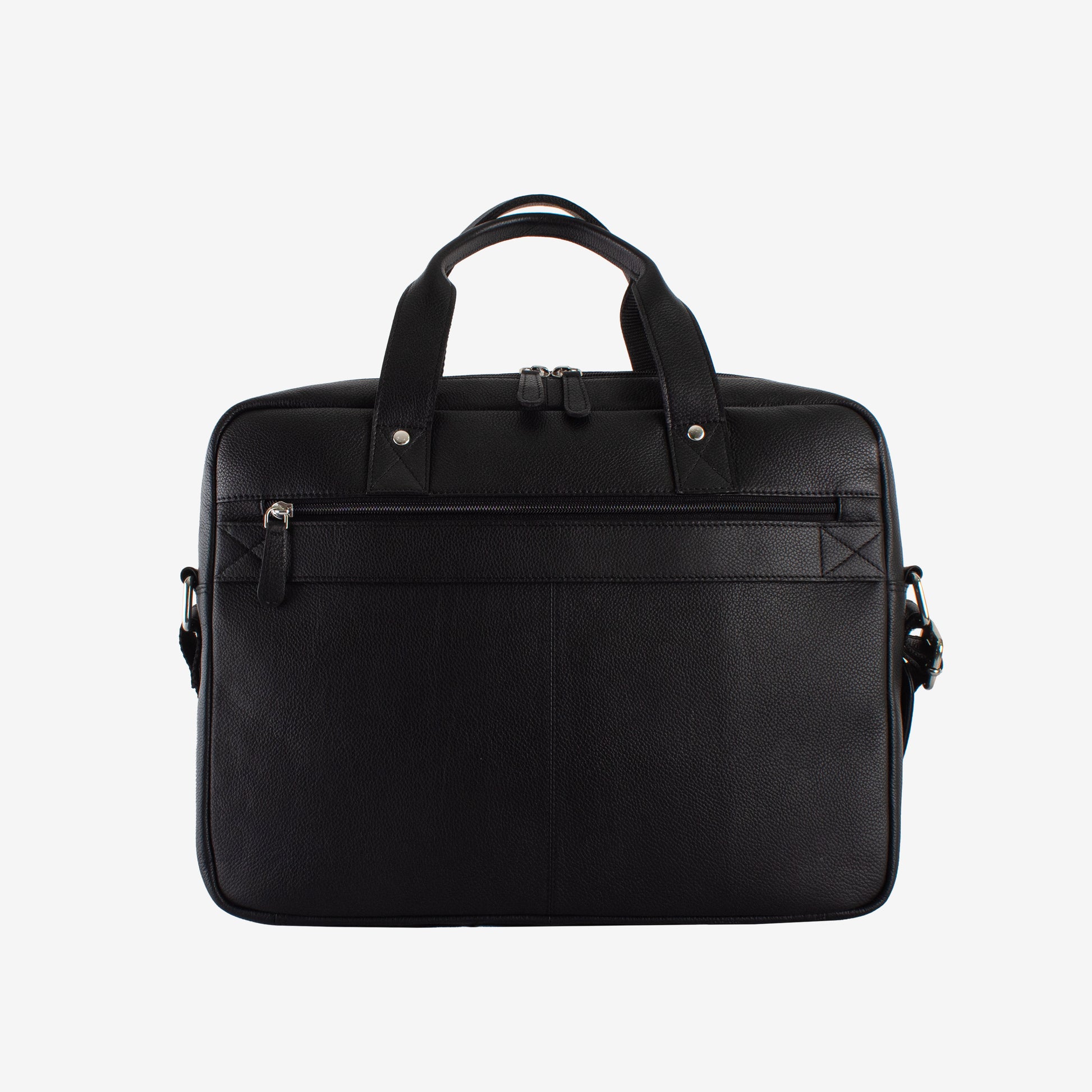 black leather laptop bag for men