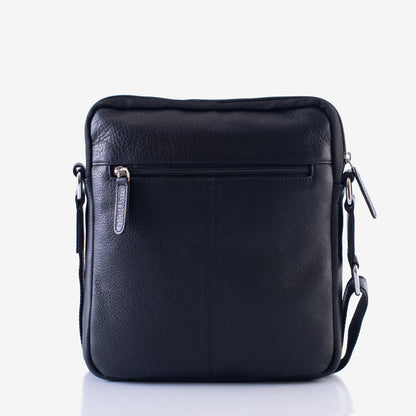 Voyager - Black Leather Crossbody Bag