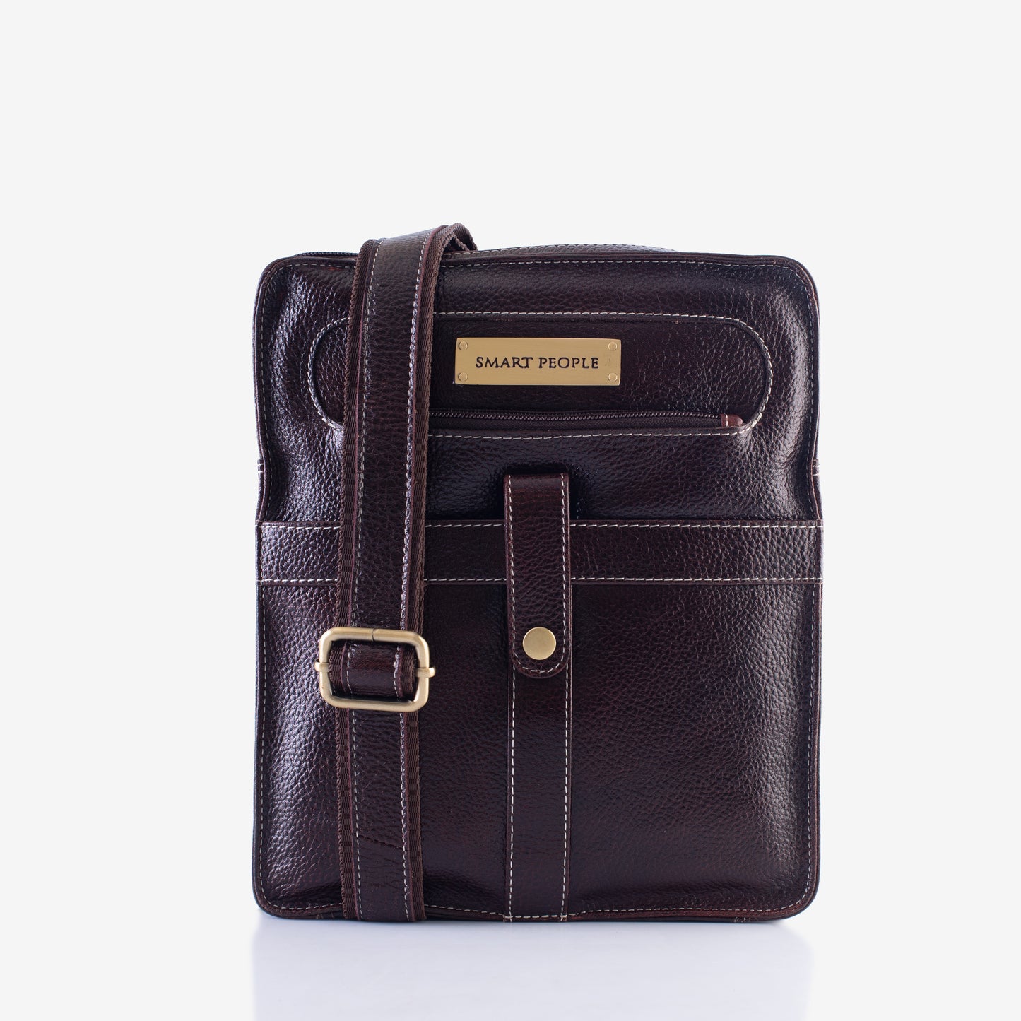 Adventurer - Brown Leather Crossbody Bag