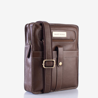 Adventurer Brushwood Genuine Leather Crossbody Bag for Men | Smart People India